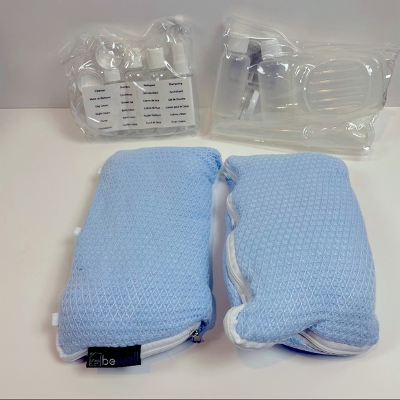 Travel blankets & travel shampoo lotion soap bottles. Get ready to go! - Picture 1 of 6